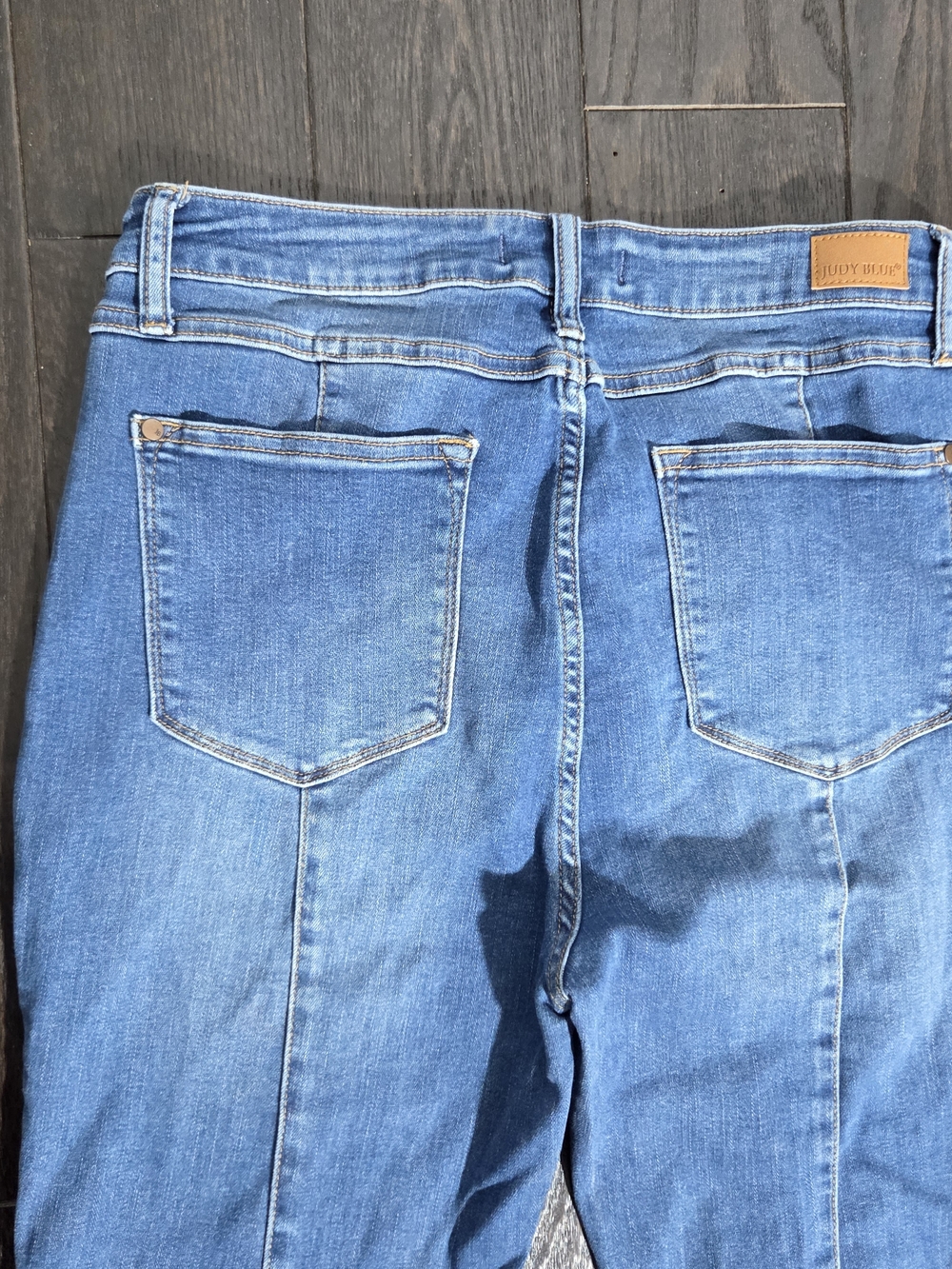 Judy Blue Women's Stretch Denim Jeans Super Flare Legs 13/31 Rough Hem - Picture 11 of 13